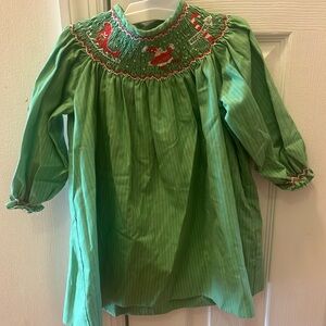 Smocked Christmas dress by Orient Expressed.